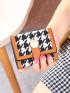 Houndstooth Pattern Small Wallet