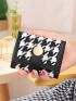 Houndstooth Pattern Small Wallet