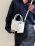 Mini Quilted Square Bag With Coin Purse