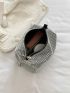 Mini Rhinestone Decor Chain Hobo Bag