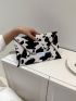 Cow Pattern Flap Envelope Bag