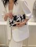 Cow Pattern Flap Envelope Bag