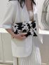 Cow Pattern Flap Envelope Bag