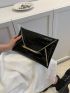 Crocodile Embossed Metal Decor Flap Envelope Bag