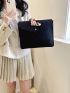 Crocodile Embossed Flap Square Bag