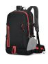 Men Neon Red Detail Letter Graphic Travel Backpack