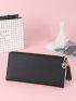 Letter Graphic Tassel & Heart Decor Long Wallet