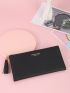Letter Graphic Tassel & Heart Decor Long Wallet