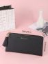 Letter Graphic Tassel & Heart Decor Long Wallet