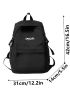 Men Letter Graphic Laptop Backpack