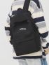 Men Letter Graphic Laptop Backpack