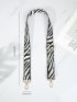 Zebra Pattern Bag Strap Women Handbag Belt Wide Shoulder Bag Strap Replacement Strap Accessory