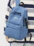 Men Letter Graphic Laptop Backpack