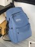 Men Letter Graphic Laptop Backpack