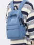 Men Letter Graphic Laptop Backpack