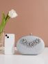 Mini Glitter Rhinestone Decor Box Bag