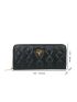 Heart Embossed Long Wallet