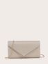 Glitter Flap Chain Evening Bag