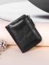 Solid Color Small Wallet Zipper