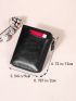 Solid Color Small Wallet Zipper