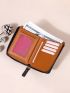 Solid Color Small Wallet Zipper