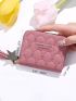 Flower Embroidery Tassel Decor Small Wallet