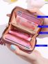 Flower Embroidery Tassel Decor Small Wallet