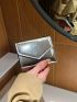 Metallic Flap Small Wallet