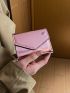 Metallic Flap Small Wallet