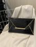 Crocodile Embossed Metal Decor Envelope Bag