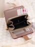 Letter Graphic Snap Button Small Wallet