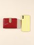 Letter Graphic Snap Button Small Wallet