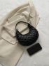 Quilted Detail Hobo Bag