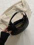 Quilted Detail Hobo Bag