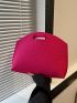 Neon Pink Crocodile Embossed Clutch Bag
