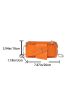 Mini Neon Orange Chain Square Bag