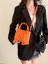 Mini Chevron Square Bag With Coin Purse