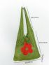 Women's Crochet Shopping Bag With Versatile Flower Details, Large Capacity Mother's Day Gift Tote Bag, Suitable For Grandma And Mom Shopping, Woven Bag