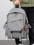 Men Letter Graphic Laptop Backpack