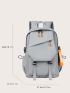 Men Letter Graphic Laptop Backpack