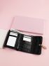 Crocodile Embossed Leaf Decor Small Wallet