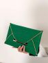 Metal Decor Flap Square Bag