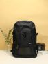 Men Minimalist Snap Button Travel Backpack