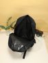 Men Minimalist Snap Button Travel Backpack
