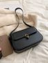 Metal Decor Flap Saddle Bag