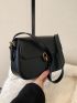 Metal Decor Flap Saddle Bag