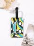 Colorblock Geometric Graphic Luggage Tag