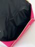 Neon Pink Snakeskin Embossed Metal Decor Envelope Bag
