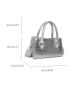 Metallic Crocodile Embossed Square Bag