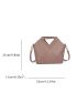 Medium Novelty Bag Braided Design Solid Khaki
